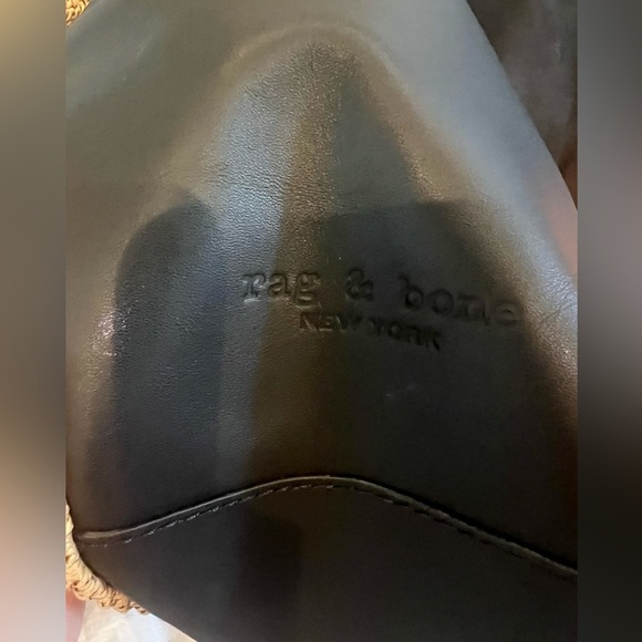 RAG & BONE Beige & Tan Revival Summer Raffia City Tote in natural/black - Picture 5 of 8